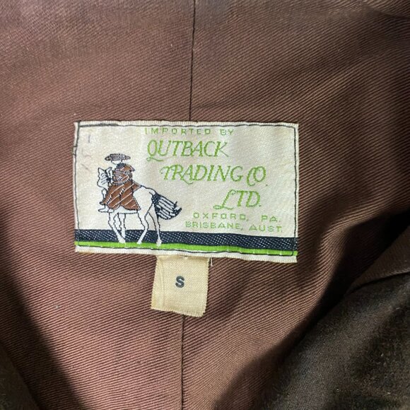 Vintage Outback Trading Company Co. Oilskin Duster Jacket Coat Men's Small Waxed - Picture 9 of 14